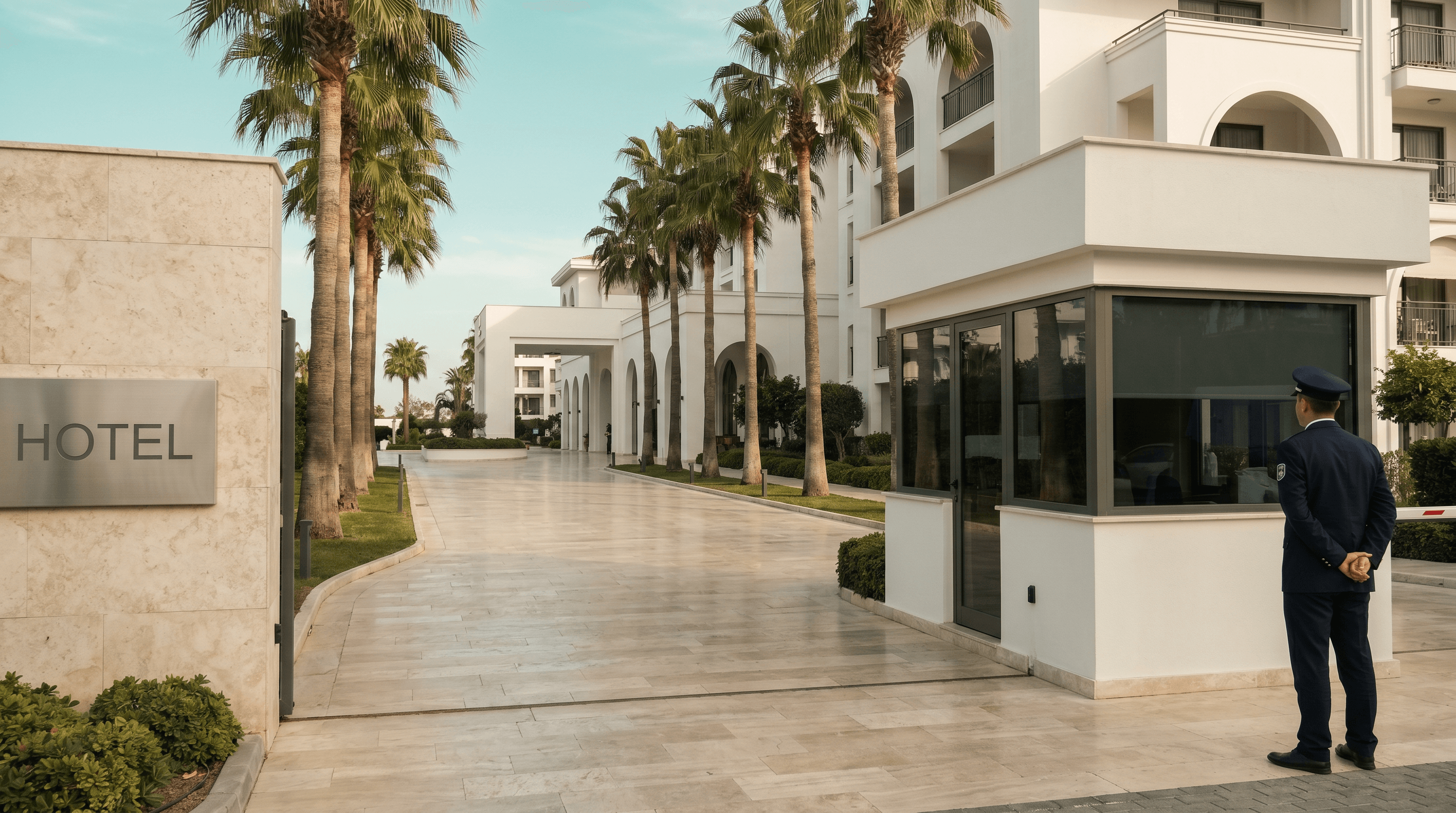 Akra Hotel entrance — pickup point