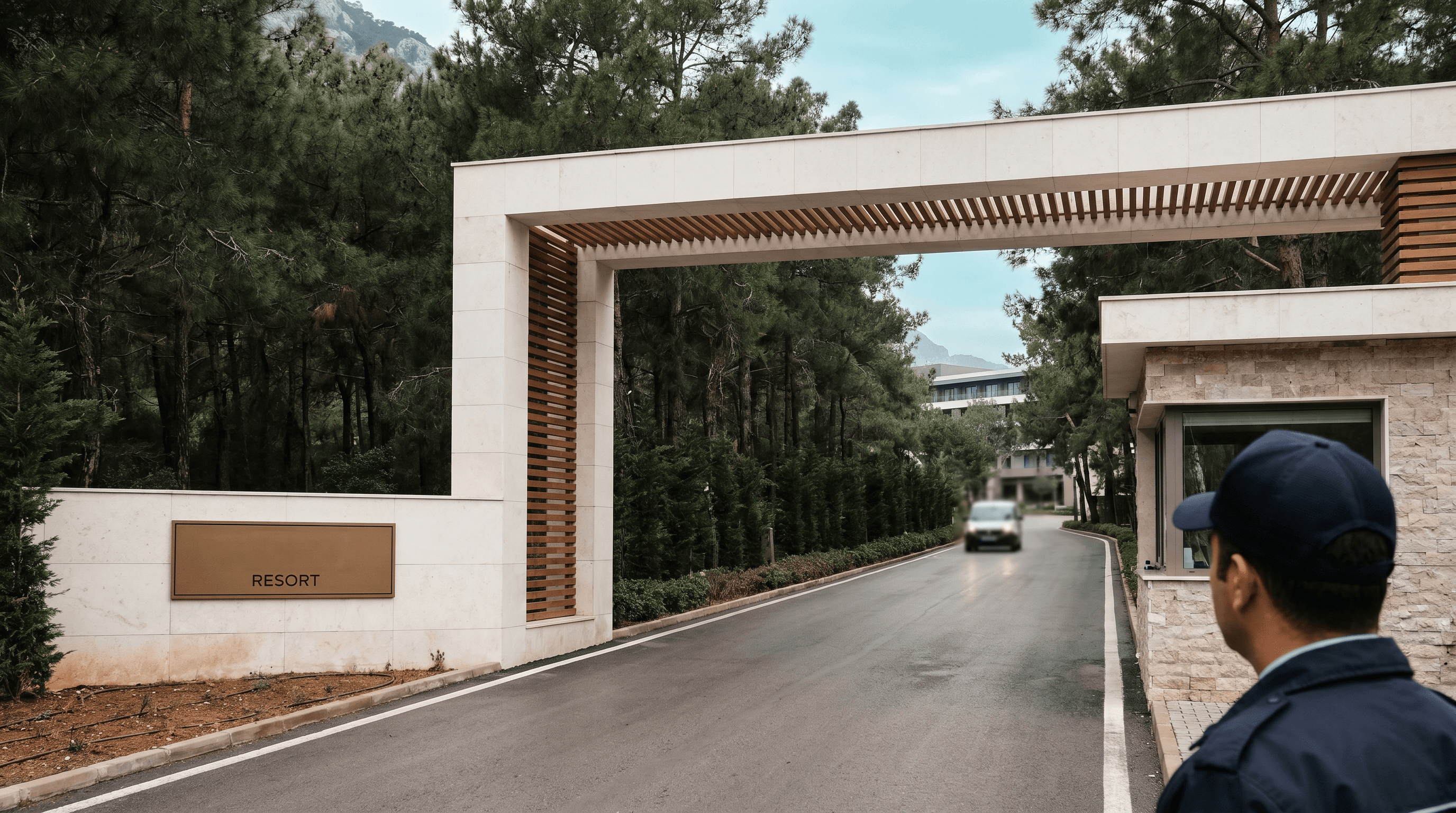 Maxx Royal Kemer Resort entrance — pickup point